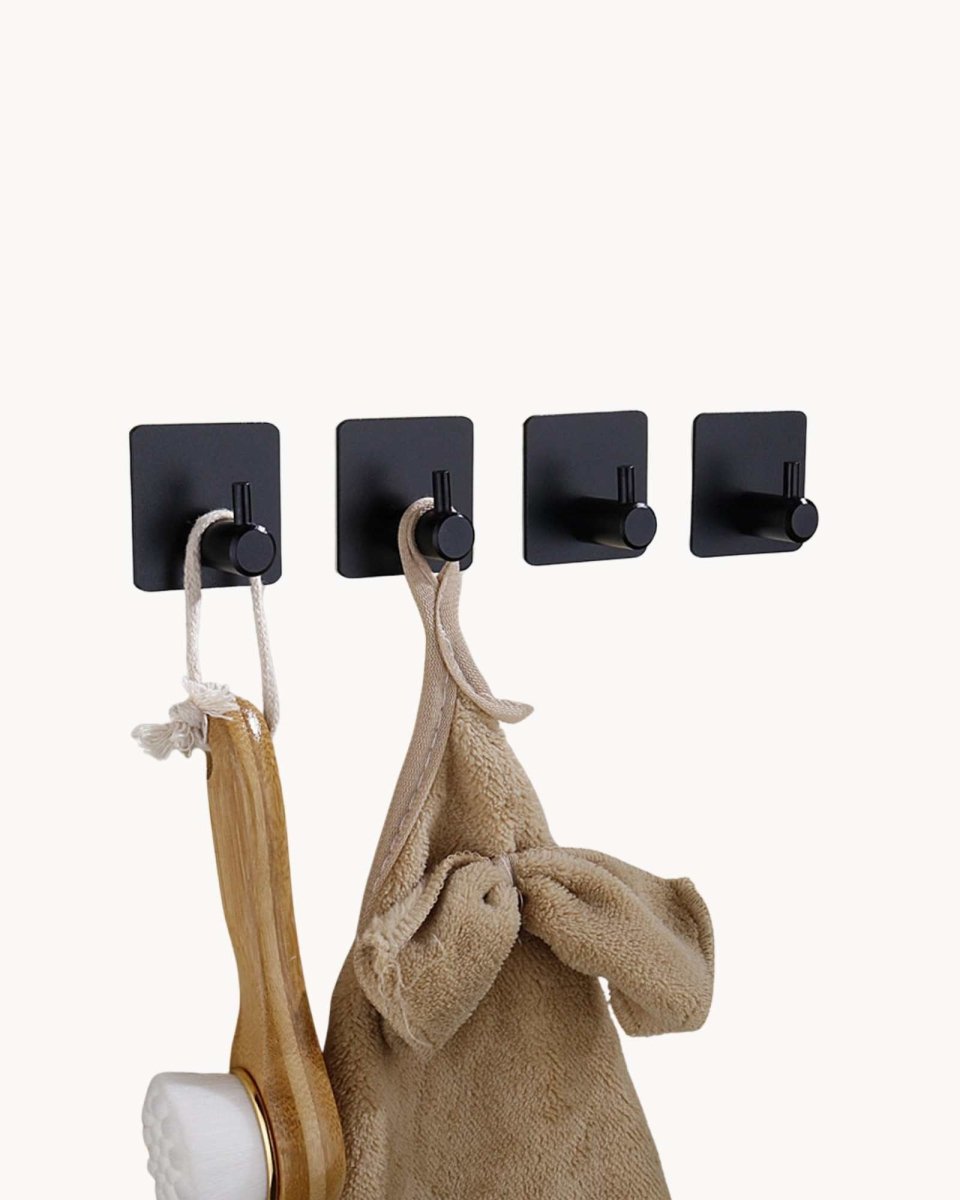 Lyvik – Sort/Sølv Selvklæbende Krog - Lyvik